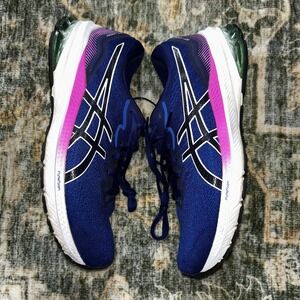 Asics GT-1000 11 Womens 8.5 Wide Blue Purple Running Shoes 1012B196 Sneaker